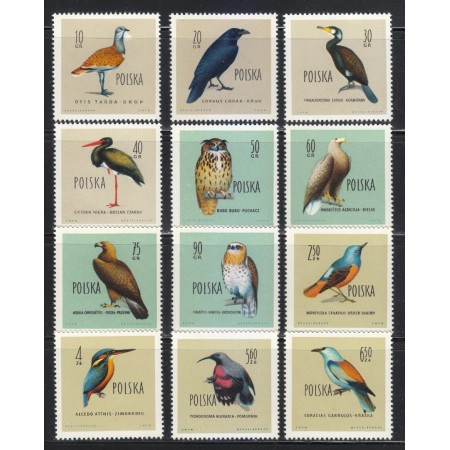 Polonia 1960 - Păsări, serie neuzata