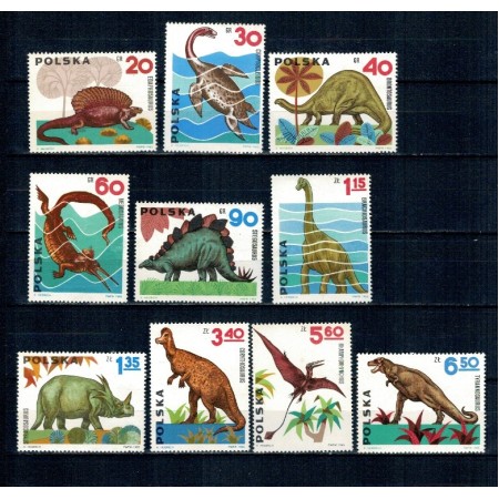 Polonia 1965 - Animale preistorice, serie neuzata