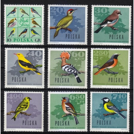 Polonia 1966 - Păsări, serie neuzata