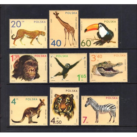 Polonia 1972 - Animale din zoo, serie neuzata