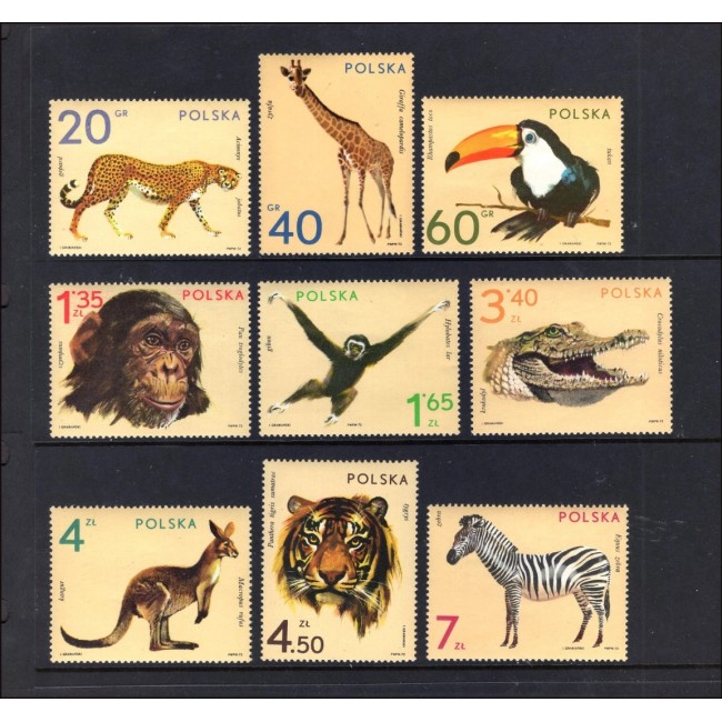 Polonia 1972 - Animale din zoo, serie neuzata