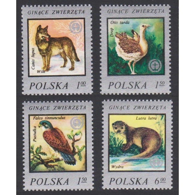 Polonia 1977 - Animale protejate, serie neuzata