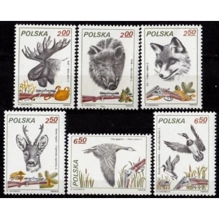 Polonia 1981 - Vânătoarea, animale, serie neuzata
