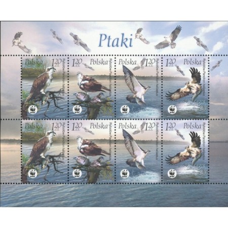 Polonia 2003 - Păsări, fauna WWF, minicoala neuzata