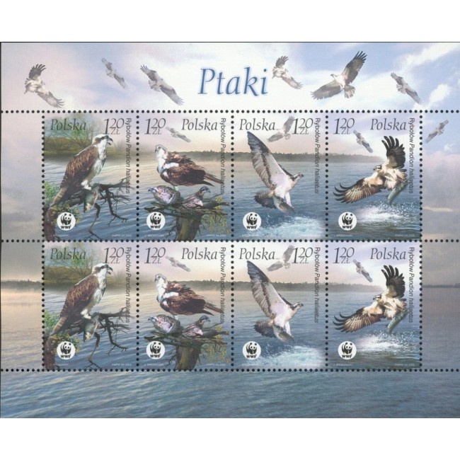 Polonia 2003 - Păsări, fauna WWF, minicoala neuzata