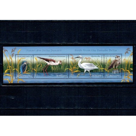 2009 - Păsări din Delta Dunării, bloc neuzat