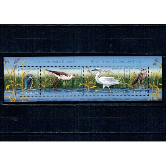 2009 - Păsări din Delta Dunării, bloc neuzat