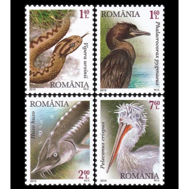 2010 - Fauna Dunăreana Ocrotita, serie neuzata