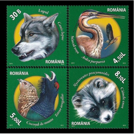 2011 - Fauna din rezervații naturale, animale, serie neuzata