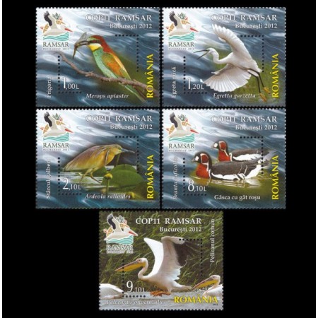 2012 - Păsări acvatice, serie neuzata