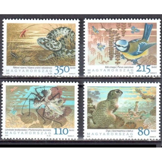 Ungaria 2010 - Fauna, animale, serie neuzata