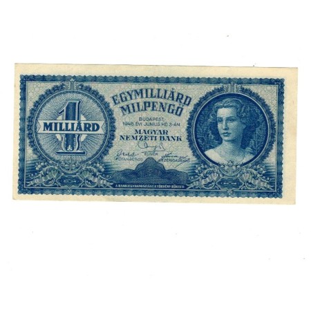 Ungaria 1946 - 1.000.000.000 milpengo, aproape necirculata