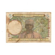 Africa Occidentala Franceza 1941 - 5 franci, circulat