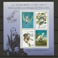 Franta 1995 - Păsări, Audubon, bloc neuzat
