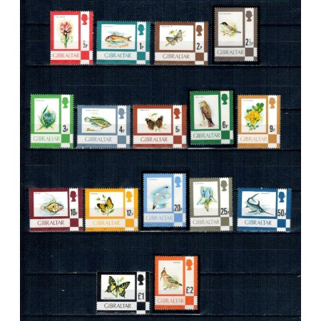 Gibraltar 1977 - Uzuale, fauna, flora, serie neuzata