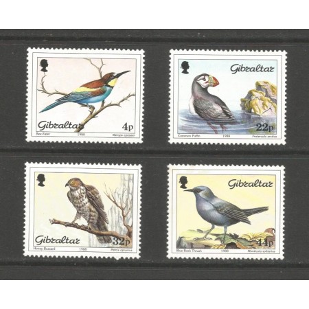 Gibraltar 1988 - Păsări, serie neuzata