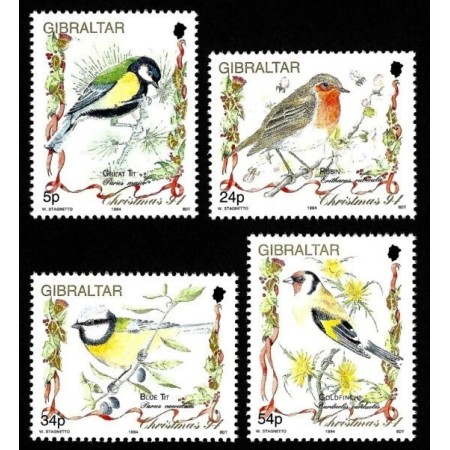 Gibraltar 1994 - Crăciun, păsări, serie neuzata