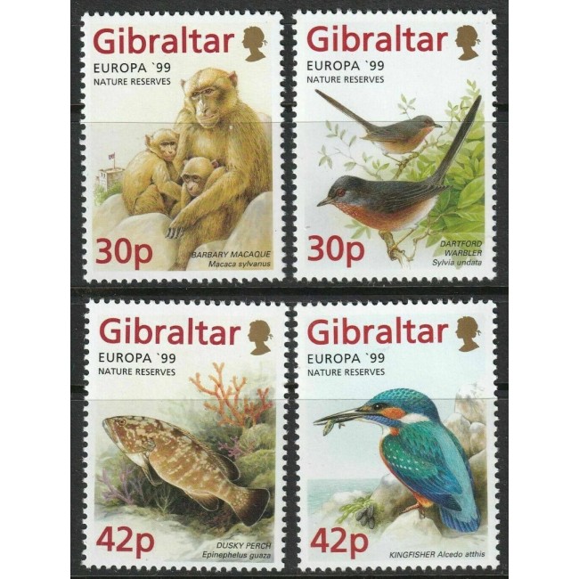 Gibraltar 1999 - Europa, fauna, animale, serie neuzata