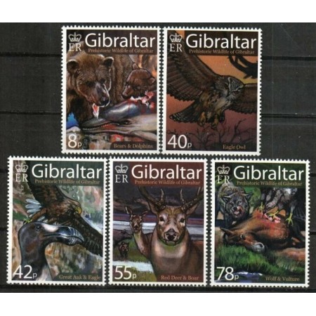 Gibraltar 2007 - Fauna preistorica, animale, serie neuzata