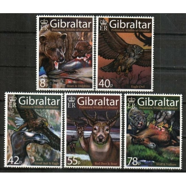 Gibraltar 2007 - Fauna preistorica, animale, serie neuzata