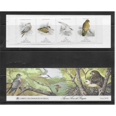 Portugal Azores 1988 - Păsări, serie neuzata in carnet