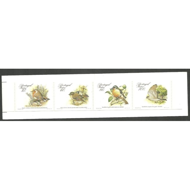 Portugal Madeira 1988 - Păsări, serie neuzata, in carnet