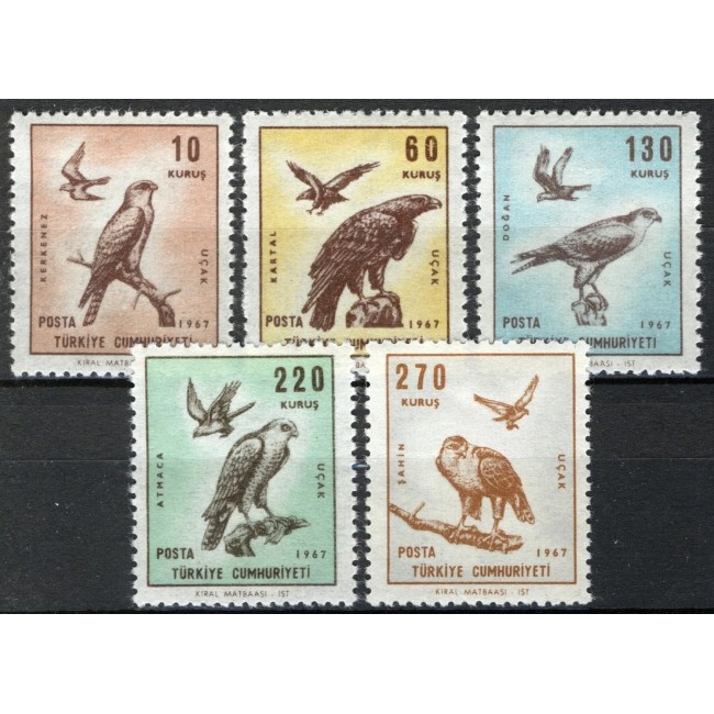 Turcia 1967 - Păsări de prada, serie neuzata