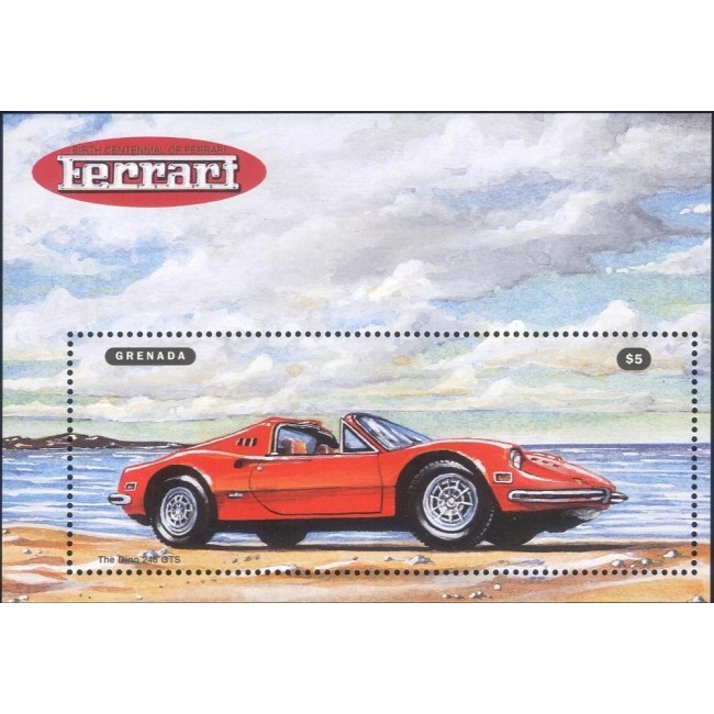Grenada 1998 - Mașini Ferrari, colita neuzata