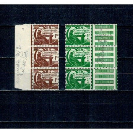 Irlanda 1944 - Fratele Michael O'Clery, istorie, religie, serie neuzata tripticuri, filigran culcat