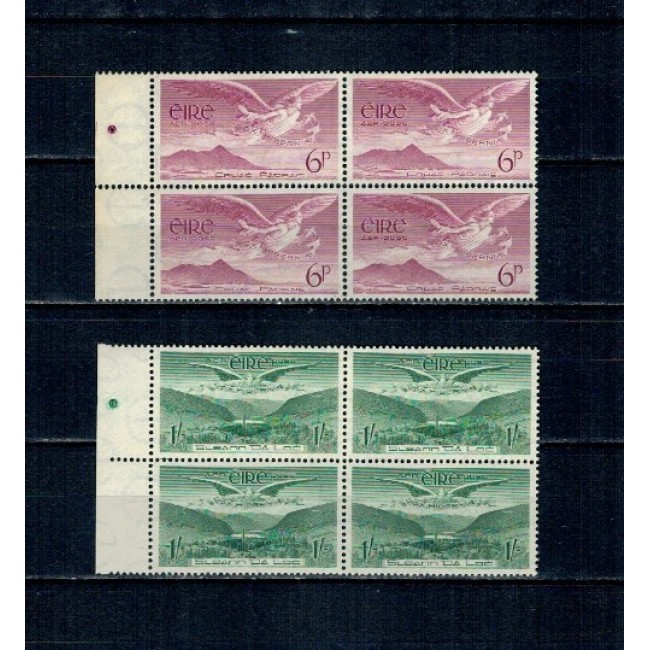 Irlanda 1948 - Posta Aeriana, Mi.No.104/5 blocuri de 4 neuzate
