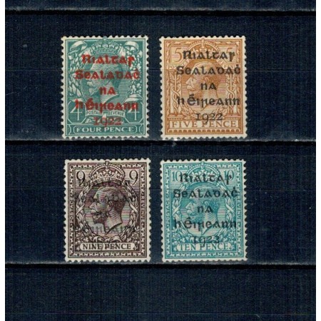 Irlanda 1922 - Uzuale, supratipar pe Marea Britanie, neuzate
