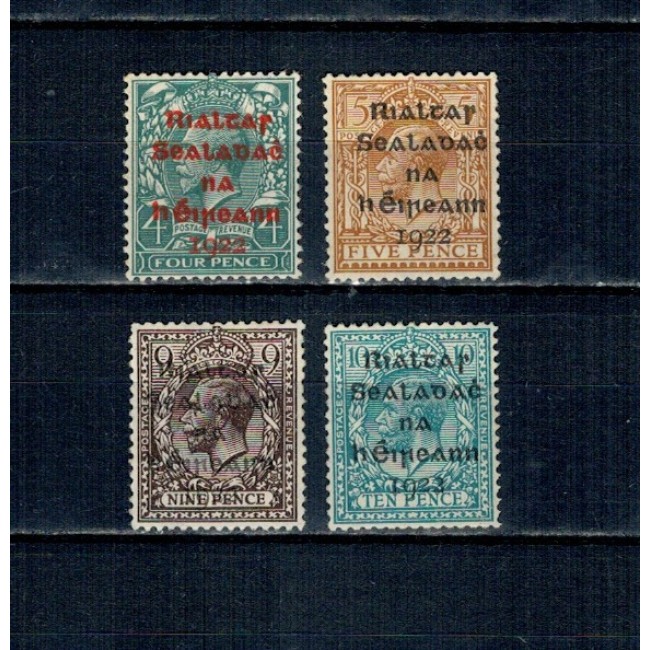 Irlanda 1922 - Uzuale, supratipar pe Marea Britanie, neuzate