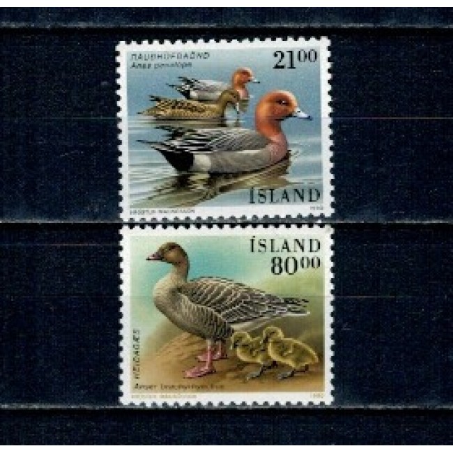 Islanda 1990 - Păsări, rate, serie neuzata