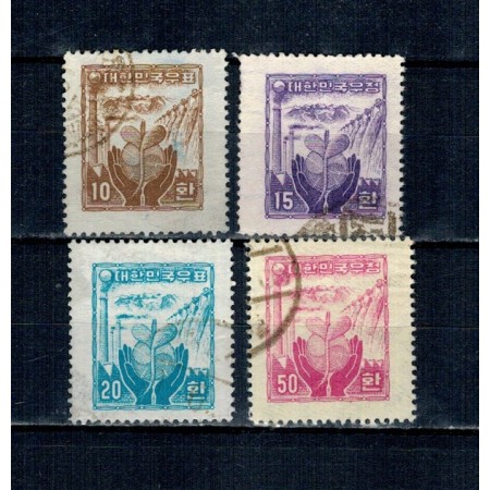 Korea Sud 1955 - Reconstrucția, serie stampilata
