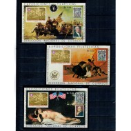 Bolivia 1976 - Bicentenarul Independentei SUA, picturi, arta, serie colite neuzate