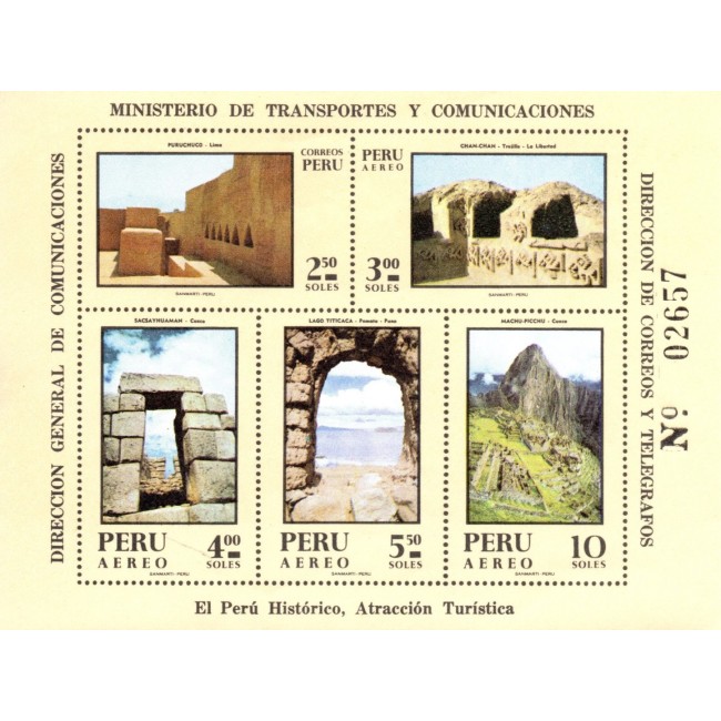 Peru 1970 - Turism, arheologie, monumente, colita neuzata
