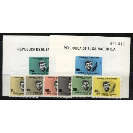 El Salvador 1964 - J.F. Kennedy, serie si colite neuzate