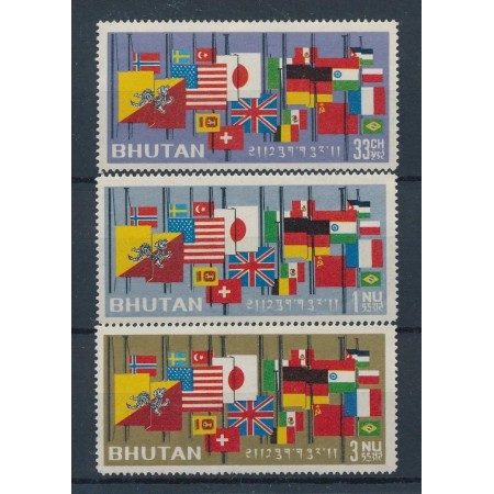 Bhutan 1964 - Steaguri serie neuzata