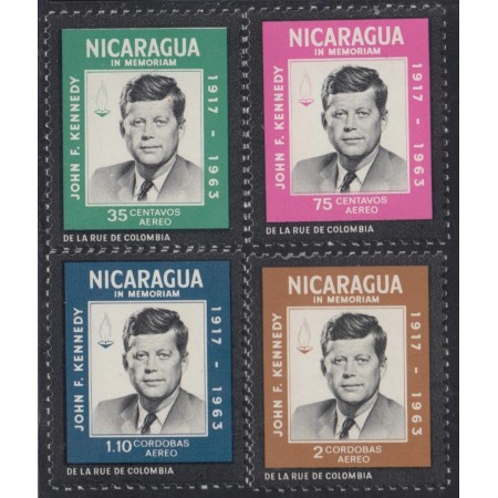 Nicaragua 1965 - J.F. Kennedy, in memoriam, serie neuzata