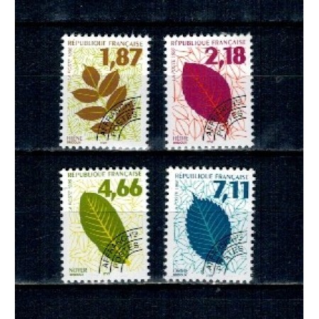 Franta 1996 - Frunze, uzuale preobliterate, serie neuzata