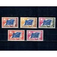 Franta 1958 - Consiliul Europei, steagul, serie neuzata