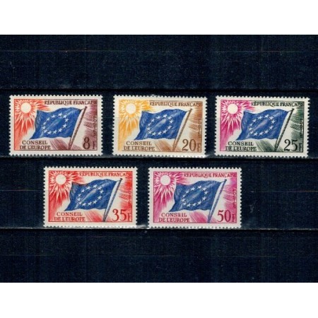 Franta 1958 - Consiliul Europei, steagul, serie neuzata