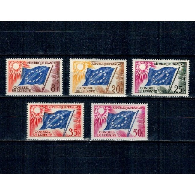 Franta 1958 - Consiliul Europei, steagul, serie neuzata