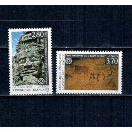 Franta 1993 - Situri UNESCO, monumente, serie neuzata