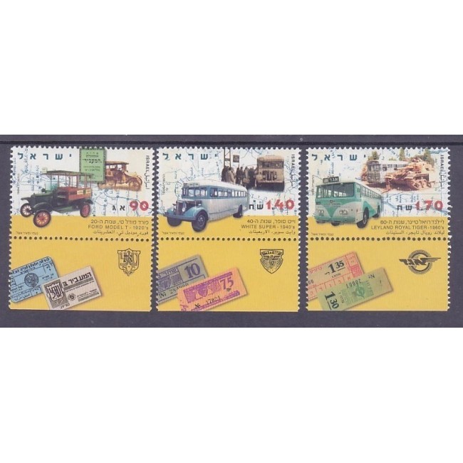 Israel 1994 - Transport public, autobuze, serie neuzata cu tab