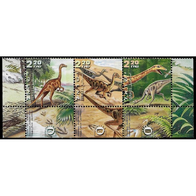 Israel 2000 - Fauna preistorica, dinozauri, serie neuzata cu tab