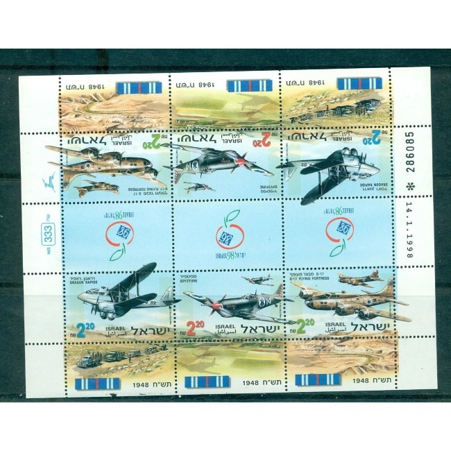 Israel 1998 - Avioane din WW2, bloc neuzat