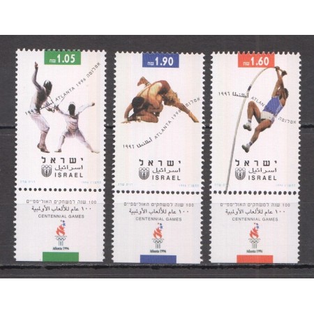 Israel 1996 - Jocurile Olimpice, sport, serie neuzata cu tab