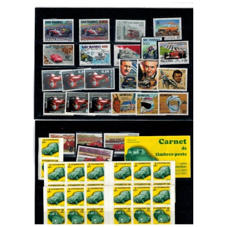 Lot timbre străine neuzate, tematica mașini, automobile, transport