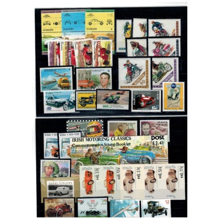 Lot timbre străine neuzate, tematica mașini, automobile, transport